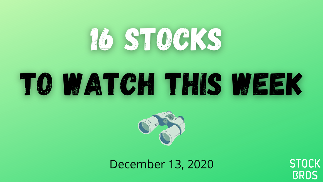 16 Stocks to Watch This Week - December 13, 2020 Stock Watch List